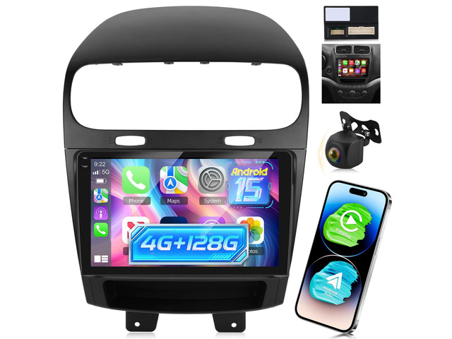 [4+128G] Upgrade Radio for Dodge Journey 2011-2019 & for Fiat Freemont 2012-2014: 9 inch Android Incell Touchscreen Stereo - Wireless Carplay and...
