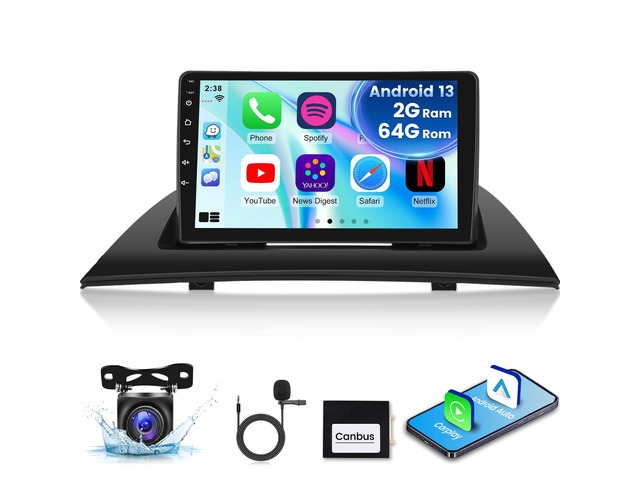 [2G+64G] Car Radio for BMW X3 E83 2004 2005 2006 2007 2008 2009 2010 2011 2012, Android 13 Touch Screen Car Play Stereo, Carplay/Android Auto/EQ...