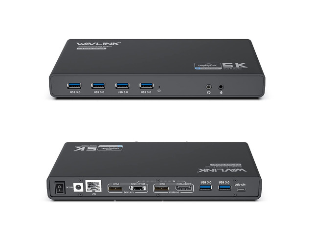 Universal Displaylink Docking Station Dual Monitor 65W PD Charging for Laptop Windows/ Mac, MacBook Neo/ Air/ Pro,Dual HDMI/ DisplayPort,Gigabit...