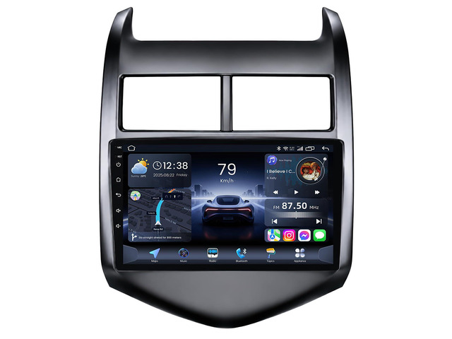 4 + 64G ROM Android 15 Car Radio for 2012-2016 Chevy Aveo Sonic: 9' QLED HD IPS Touchscreen Stereo, Wireless Carplay Android Auto 5G WiFi GPS FM...