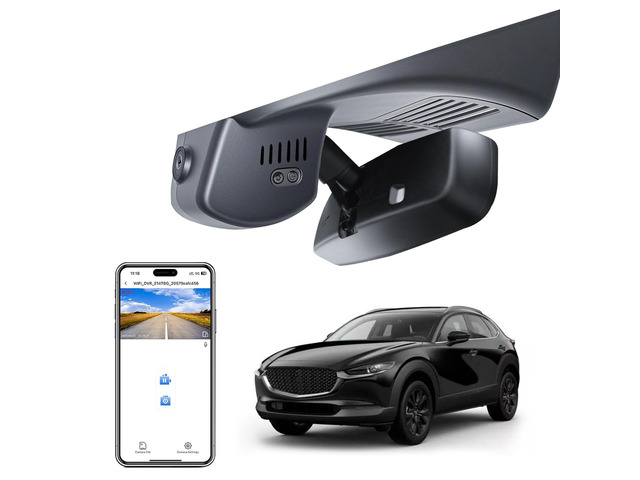 4K Dash Cam for Mazda CX-30 2024 2025 2026(Model B) UHD 2160P Video, OEM Look, Free App & Wifi, GPS, 64GB Card