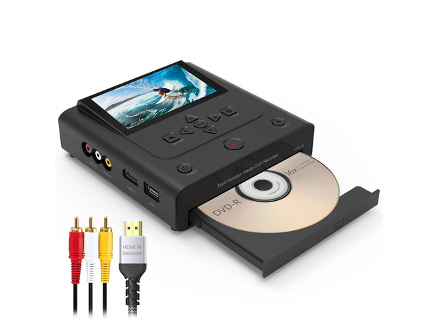 VHS to DVD Recorder, VCR to DVD Recorder-Convert Photos and Videos Between VHS,VCR,Memory CardDVD and USB. Phone can use a Free app to Burn Videos...