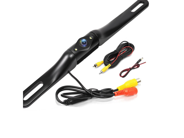 Backup Camera for Car, 170° Wide View Angel License Plate Back up Camera Night Vision Vehicle Reverse Rear View Camera for Cars Trucks Pickup SUVs RVs