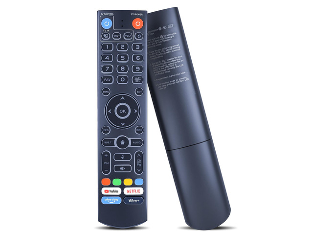 Replacement Remote Control for vSeeBox V3 Pro/Plus, Compatible with V3/V2/V1/V5 Pro, V1/V6 Max, WE 2USAT & Elite Series, Backlit, Voice Search