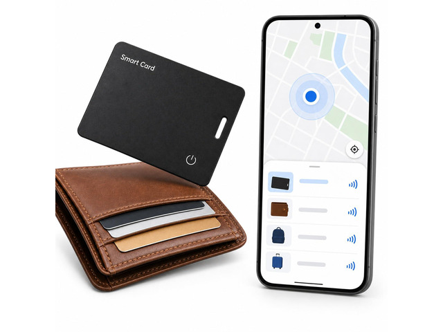 Zoilytech Wallet Tracker Card for Android,Rechargeable Tag Wallet Finder, Thin and Light Smart Card IP68 Waterproof Tracker Item Locator for Google...