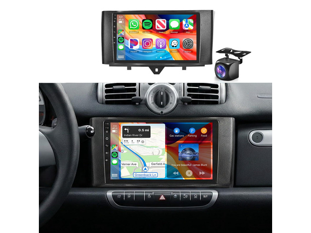 5Ghz WiFi Car Radio Stereo for Mercedes Benz Smart Fortwo 2011-2015, 9' Touch Screen/Android 15/Wireless CarPlay/Android Auto/DSP EQ/GPS...