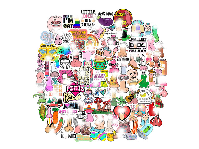 100Pcs Funny Adult Humor Stickers Pack Waterproof Mature Cartoon Vinyl Decals for Laptop, Water Bottle, Journal, Car, Scrapbook Hilarious Gag...
