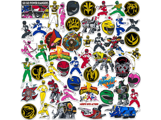 Mighty Morphin Power Rangers 50ct Vinyl L Deluxe, Tablet, Indoor/Outdoor