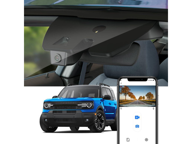4K Dash Cam Suitable for Ford Bronco Sport 2021-2025 (HD2-D5500), 5 Pin Plug, OEM Factory Look, UHD 2160P Video, Built-in WiFi & APP, Loop...