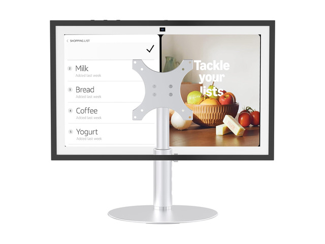 Aluminum Stand for Echo Show 15 & Show 21, 360Â° Swivel, Tilt 18~80Â° Metal Stand, Lift 21cm, Adjust Height, Swivel and Tilt Table Stand, Stable...