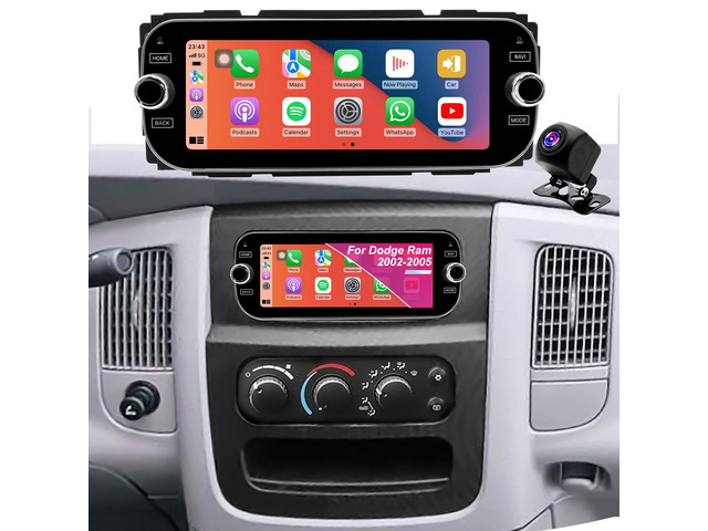 Car Radio for Dodge Ram 2002-2005, Jeep Wrangler 2003-2006, Grand Cherokee 1999-2004, Liberty 2002-2007, Dakota 2001-2004, 6.86inch Touchscreen...