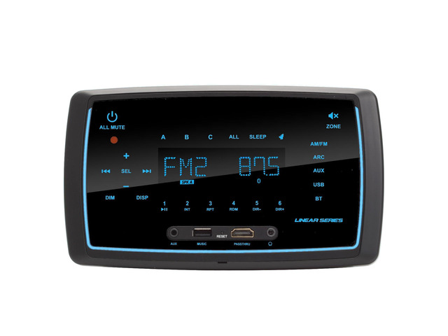 RV Stereo Receiver Touch Screen with AM/FM/AUX/USB/BT & 3-Zone Control