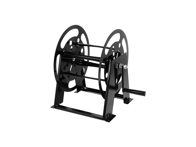 RV Extension Cord Reel Stand, Up to 200 Feet of 15A (12/3 AWG) Metal Reel Frame with Foldable Handle, Metal Heavy Duty Power Cord Storage Reel...