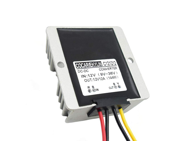 Car Voltage Stabilizer, DC 12V Regulator Surge Protector 144W Heavy Duty for Car Battery Auto Truck Vehicle Boat Motor Solar System Protection (DC...