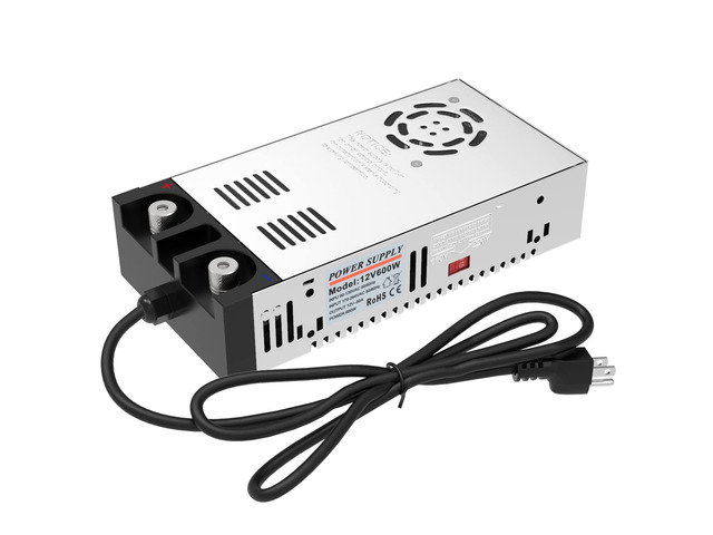AC to DC Converter Universal 110V/120V to 12V Converter 12V DC Power Supply (12V-50A-600W)