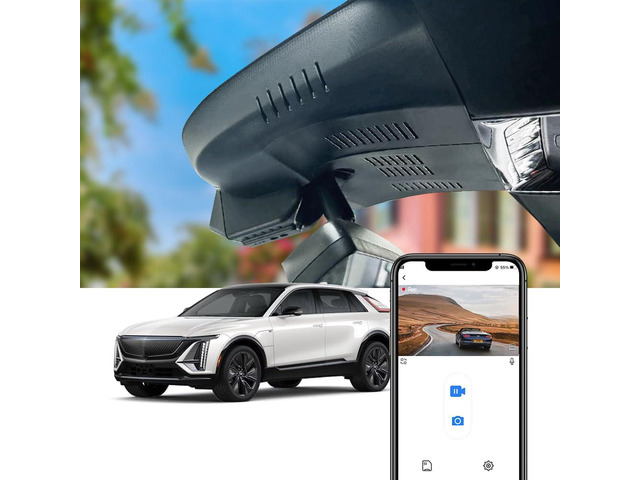 4K Dash Cam Compatible with Cadillac Lyriq 2023-2026 & Lyriq-V (with Auto-Dimming), OEM Factory Look, UHD 2160P Video, Bulit-in WiFi & APP, Loop...
