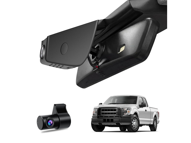 4K+1080P Dual Dashcams for Ford F150 2018-2026 F250/F350/F450 2020-2026 Integrated OEM Look Dashcam with 128GB Card,App & WiFi,Loop...