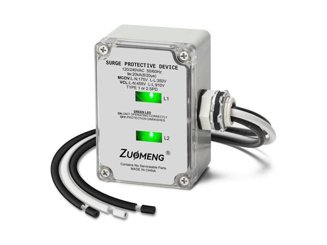 HVAC Surge Protector, 120/240VAC Universal Air Conditioner Surge Protective Device with 20kA Surge Absorption, Dual LED Indicators, 3 Type of... HVAC Surge Protector, 120/240VAC Universal Air Conditioner Surge Protective Device with 20kA Surge Absorption, Dual LED Indicators, 3 Type of...