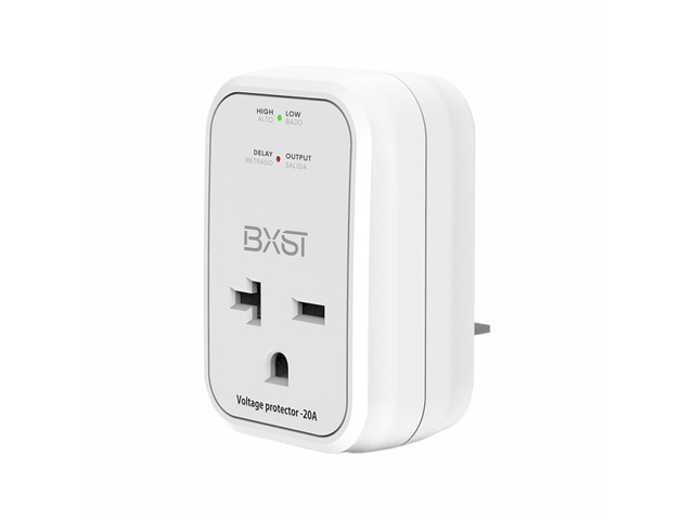 220V Surge Protector Electronic Voltage Protector for Home Appliance Surge Protector for Refrigerators One Outlet Plug 20A,4400W, White