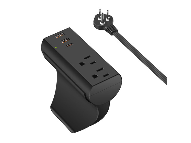 Couch Charging Station, Sofa Outlet with 2 AC Outlets 3USB Ports PD20W USB C & 1050J Surge Protection, 6ft Flat Power Cord for Furniture Couch....