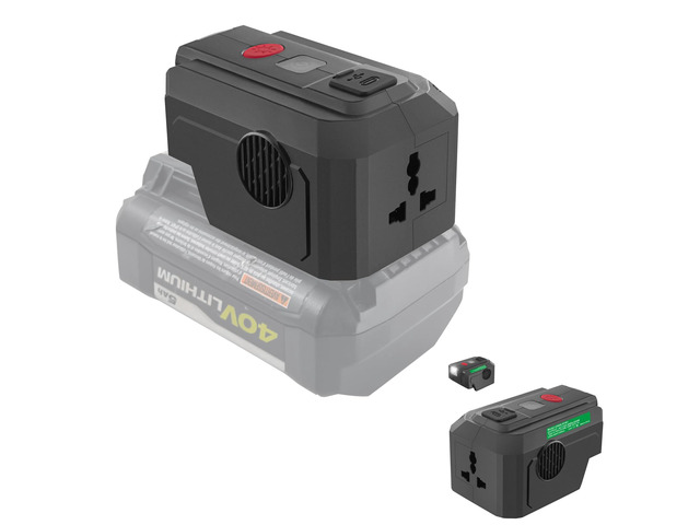 Power Inverter for Ryobi 40V Battery,200W Power Supply Inverter DC 18V to AC 110V, with USB Port & Type C PD3.0 Output Port & LED Lighting
