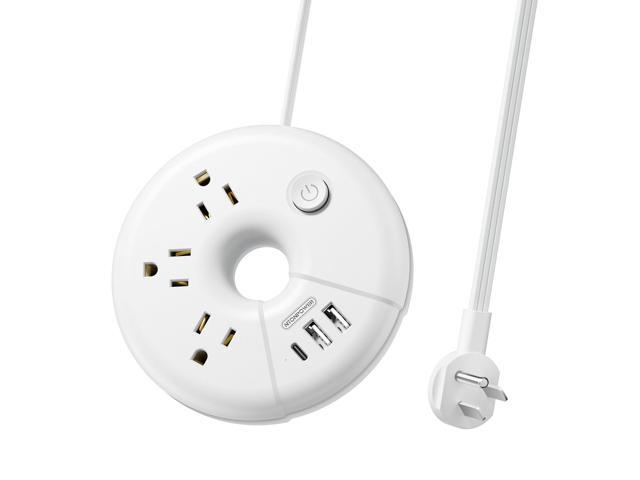 Travel Power Strip with USB Ports, Cruise Approved Power Strip with 3 Outlet 3 USB(1 USB C), 5 ft Extension Cord, Compact for Indoor Home Office...