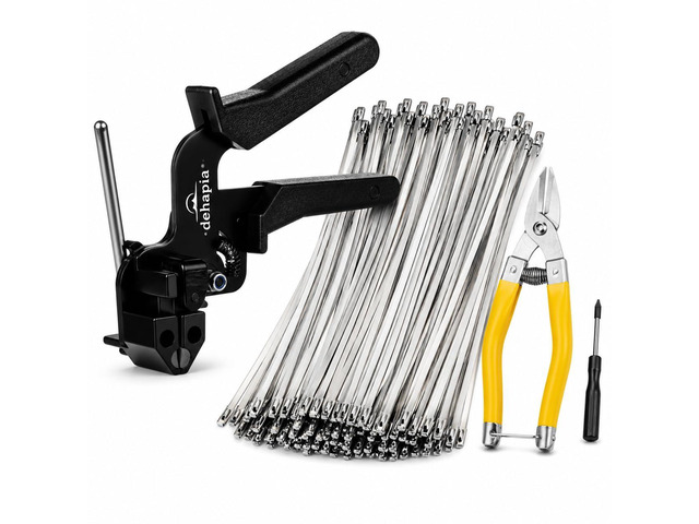 Cable Tie Gun Kit 150 PCS Stainless Steel Cable Ties Heavy Duty
