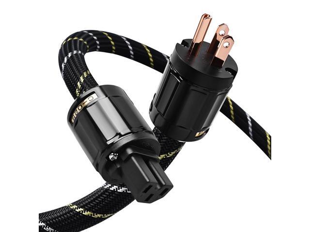 3.28ft Audiophile HiFi Power Cable-7 AWG,4N Oxygen-Free Copper Cores,Power Audio Cable,with Nylon Braid,3 Prong Power Cord,NEMA 5-15P to C13 Power... 3.28ft Audiophile HiFi Power Cable-7 AWG,4N Oxygen-Free Copper Cores,Power Audio Cable,with Nylon Braid,3 Prong Power Cord,NEMA 5-15P to C13 Power...
