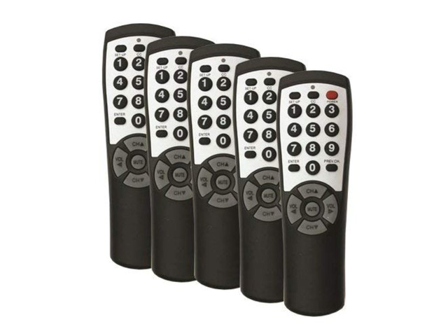 5-Pack Brightstar BR100B Universal TV Remote