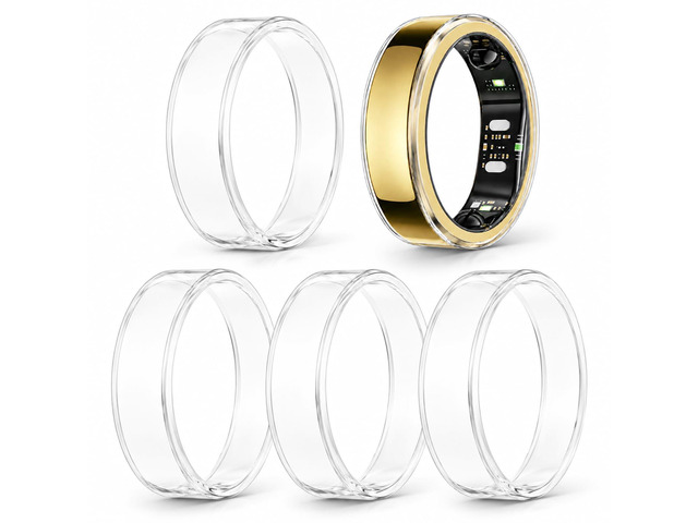 5 Pack Ring Cover Compatible with RingConn Gen 3, Ultra-Thin Anti-Scratch TPU Ring Protector Accessories for Men Women (5Clear, Size 8)