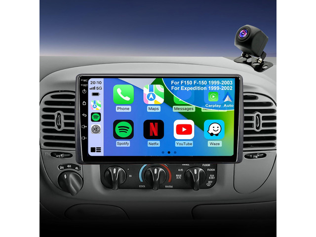64G Android 13 Upgrade Car Radio for Ford F150 F-150 1999-2003, Expedition 1999-2002 Car Stereo, 9inch Touch Screen Apple CarPlay Android Auto GPS...