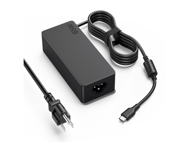 Laptop Charger 65W watt USB Type C AC Adapter Replacement for Hp Chromebook 14 13 X360 Spectre x360 Elite x2 EliteBook; Lenovo Yoga,Dell, ASUS,Acer...