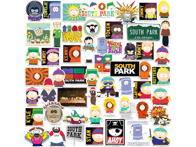 South Park Sticker Pack Die, Scrapbooking & Indoor/Outdoor Use, Set of 50