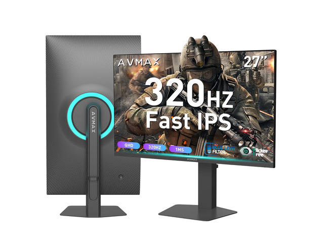 27 Inch Gaming Monitor 320Hz/300Hz/240Hz,QHD2560X1440 Fast IPS,Adaptive FreeSync,90% DCI-P3,HDR400 Support,ErgoStand 2XDP1.4 & 2XHDMI2.1,P273B