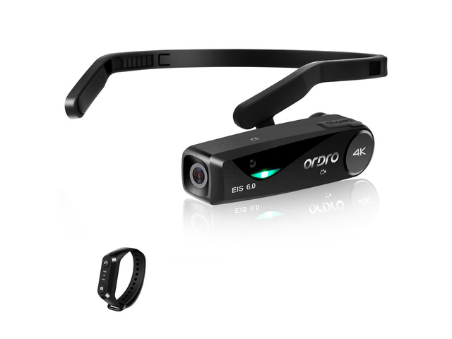 EP6 Plus Head Mounted Camera 4K Video Camcorder, Wearable Video Camera UHD 1080P 60FPS Hands-Free Vlog Camera with WiFi APP Control, EIS 6.0...