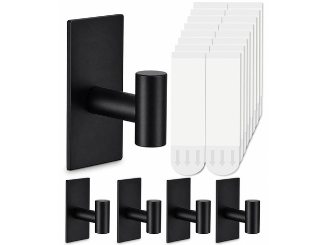 5 Pcs Towel Hooks Heavy Duty for HangingAdhesive Wall Hooks with Removable StripsSticky No DamageOutdoor for...