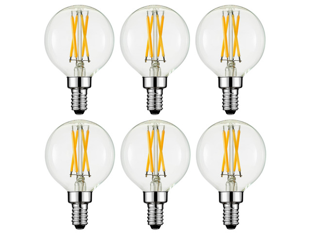 G16.5 Light Bulb,4W E12 LED Bulb dimmable Equivalent E12 Candelabra Bulb 40 Watt,Warm White 2700K,400lm,CRI85+,AC120V,Edison Style,Clear Glass,ETL...