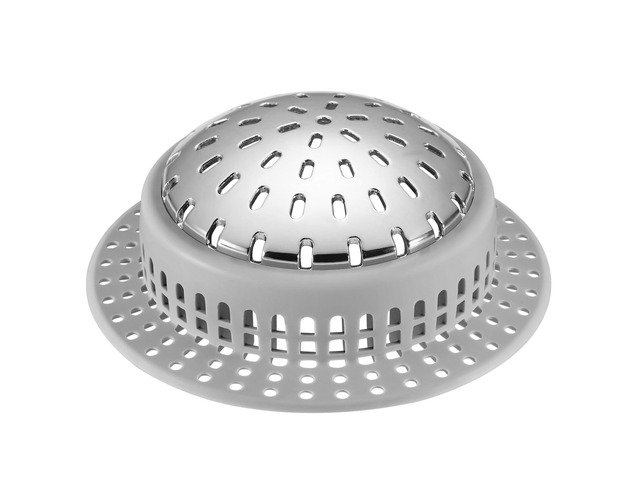 Bathtub Drain Hair Catcher Shower Drain Cover Sink Drain Protector Bathroom Sink & Bathtub Drain Strainer for Pop-Up & Regular Drains, grey