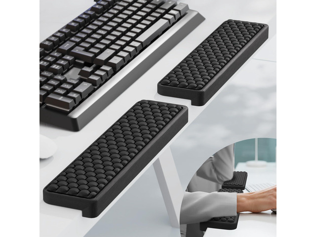 L-Shaped Desk Elbow Pad for Desk, Memory Foam Elbow Support Padding with Non-Slip, Ergonomic Desk Edge Cushion, Wrist Comfort Support for Office...