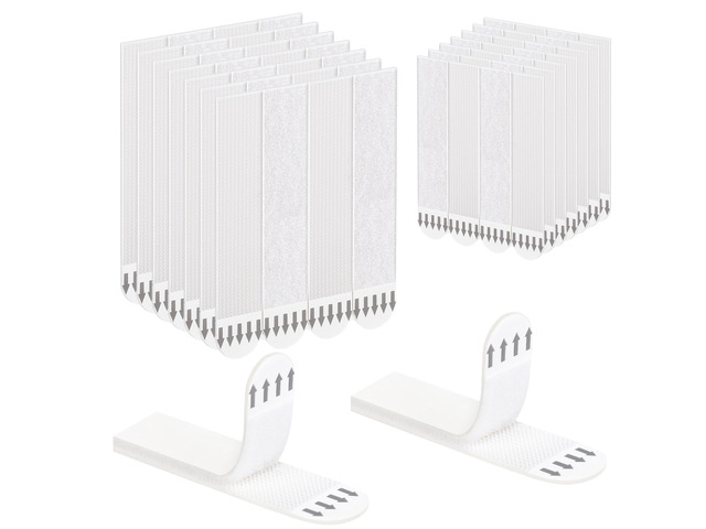 Picture Hanging Strips 72 Pairs (144 Strips) Removable Adhesive Hook and Loop Wall Strips, Frame Stickers No Nails for Home Decor Wall Posters...
