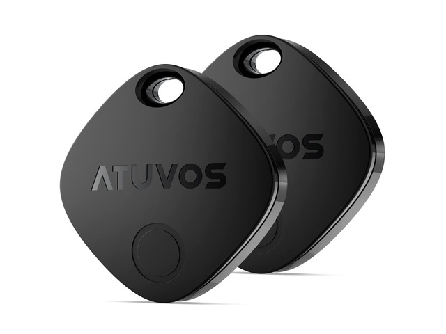 Air Tracker Tags-2 Pack, Bluetooth Luggage Tracker Works with Apple Find My APP (iOS Only, Not for Android), Keys Finder and Item Locator for...