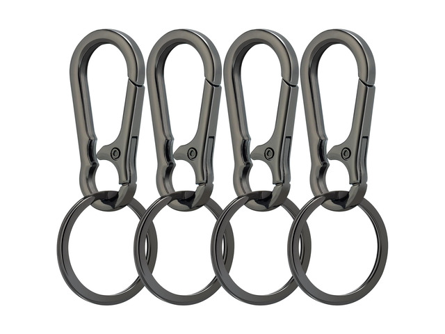 Keychain Clip, 4 Pack Key Chain Hooks with Key Rings Holder, Metal Key Organizer for Car Home Keys Men Women