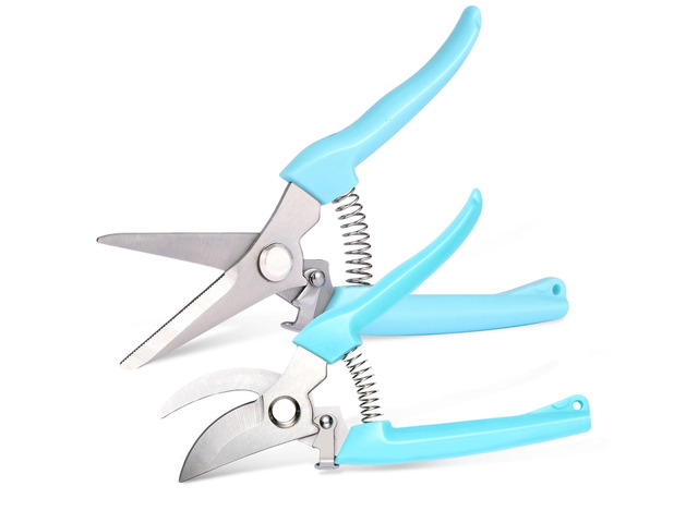 2 Pack Pruning Shears, Stainless Steel Sharp Blade, for Home Gardeners Safety LockErgonomic Handle, Easy Use for Seniors, Perfect for Herbs,...