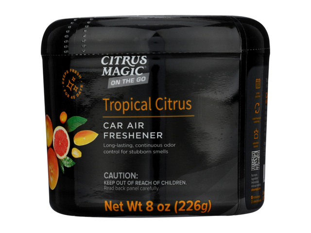 Auto Solid Air Fresheners, Tropical Citrus, 8 oz On the Go Freshness for Cars, Odor Absorbing, Passive Diffusion, Odor Elimination Up to 4 Weeks...