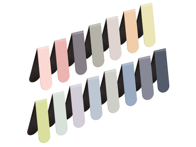 Magnetic Bookmarks, 15PCS Magnetic Cute Bookmark for Teacher, Women, Men & Kids - Solid Colorful Light Bookmarks (Pack of 15)