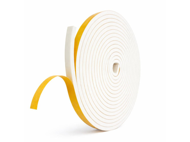 Foam Weather Stripping/Door Window Seal - Weather Stripping Foam Tape, 17 Ft Door Seal Strip, EVA Material, High Density 1/4' Thick, No Residue...