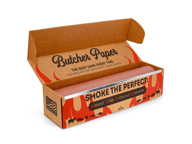 Pink Butcher Paper Roll with Dispenser Box, 18' x 175' (2100) Food-Grade Peach Butcher Paper for Smoker, BBQ, Grilling, Smoking Meat - USA Made -...