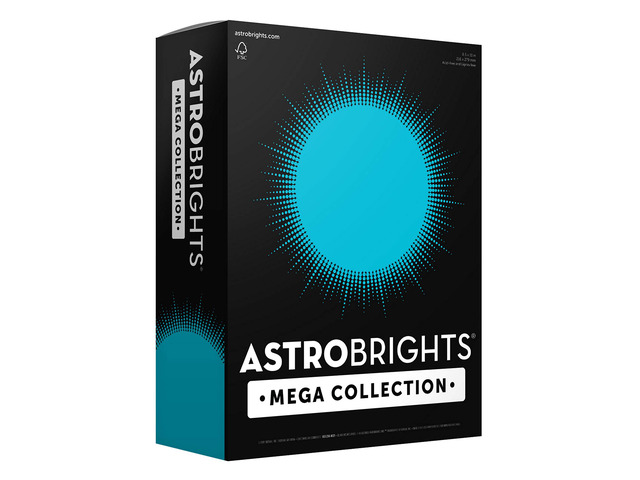 Mega Collection, Colored Cardstock, Bright Blue, 320 Sheets, 65 lb/176 gsm, 8.5' x 11' - MORE SHEETS! (91628)