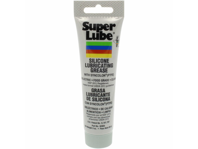 92003 Silicone Lubricating Grease with PTFE, 3 oz Tube, Translucent White