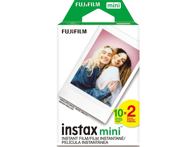 Instax Mini Instant Film Twin Pack (White), 20 Photos The instax film ensures sharp